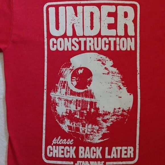Star Wars Collectable Tshirt  "Under construction, please check back later" Size - Picture 1 of 6
